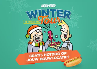 Gratis broodje hotdog op diverse bouwlocaties in Nederland
