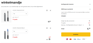 1+1 gratis op alle mascara's & wenkbrauw make-up bij Hema