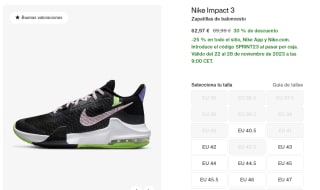 25% EXTRA descuento en tu compra en Nike Black Friday