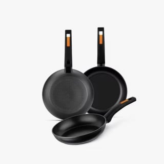 Monix Fuego Set 3 Sartenes Lote 18, 22 y 26 cm Antiadherentes Aluminio Forjado todas las cocinas por 24,34€