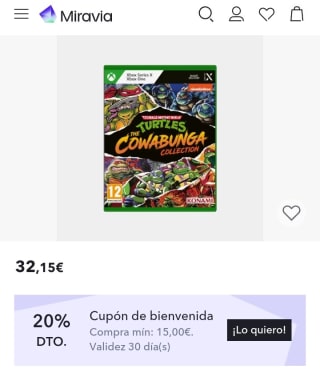 Teenage Mutant Ninja Turtles: The Cowabunga Collection - Xbox por 25,72€.