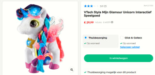 VTech Styla Mijn Glamour Unicorn Interactief Speelgoed voor €29,99 bij Smyths Toys