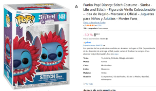 Funko Pop! Disney: Stitch Costume - Simba por 8€ más modelos en descripción