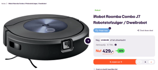 iRobot Roomba Combo j7+ Robotstofzuiger met dweilfunctie voor €429 bij Ibood