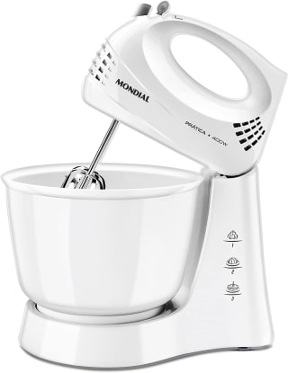 Batedeira Prática da Mondial, modelo Branco de 400W - R$ 110,23