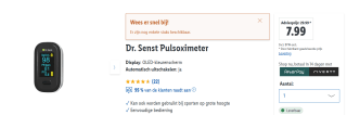 Dr. Senst Pulsoximeter voor €7,99 in de Lidl webshop