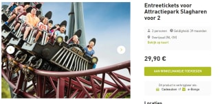 Entreeticket voor Slagharen voor €14,95 per persoon via Bongo
