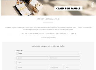 Gratis sample Yves Saint Laurent Libre l'Eau Nue via Ici Paris XL