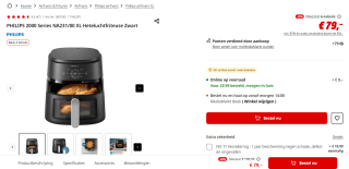 Philips Airfryer L NA231/00 L airfryer voor €79 bij de MediaMarkt