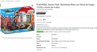 Playmobil 71256 Starter Pack, Stuntshow Moto con Pared de Fuego por 7€