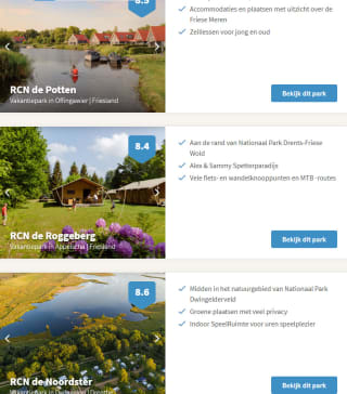 Gratis nacht bij verblijf vanaf 4 nachten bij RCN Vakantieparken