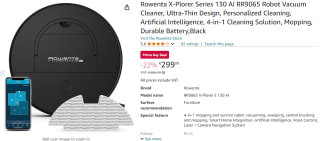 Rowenta X-Plorer Serie 130 AI RR9065 robotstofzuiger voor €299,99 met Amazon Prime
