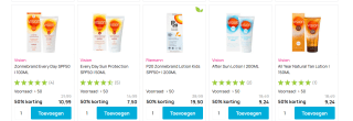 50% korting op Vision & P20 Zonverzorging bij De Online Drogist