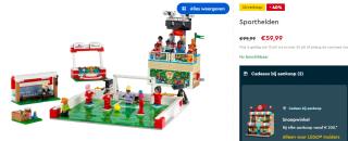 LEGO 40634 Sporthelden voor €59,99 bij Lego