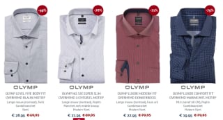 Overhemden.com sale tot 85% korting + 20% extra korting met de code