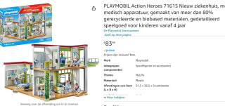 PLAYMOBIL My Life Modern ziekenhuis - 71615 voor €83,99 bij Amazon