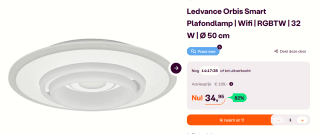 LEDVANCE SMART+ Orbis Rumor, Slimme plafondverlichting voor €34,95bij Ibood