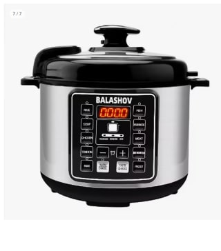 Olla eléctrica a Presión Programable, 24 horas, 1050W, Multifunción 9 menus, Función Freír, Presión ajustable, 5L por 53.42€ (Cuenta Nueva 41.42€)