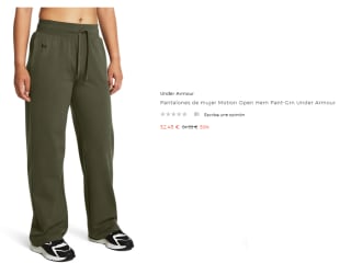 Pantalones de mujer Motion Open Hem Pant-Grn Under Armour por 32.45€