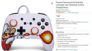 PowerA Enhanced Wired Controller voor Nintendo Switch - Fireball Mario voor €14,98 bij Amazon