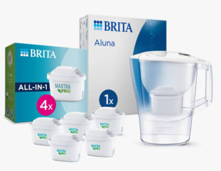 BRITA Jarra Filtrante, Modelo Aluna + 5 Filtros MAXTRA PRO por 32,11€