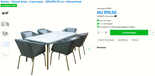 Haluta - Tuinset Arles - 6 persoons - 200x90x75 cm - voor €399,50 bij Timco voordeelmarkt