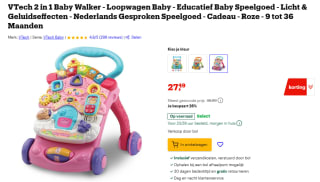 VTech 2 in 1 Baby Walker Loopwagen voor €27,49 bij Bol