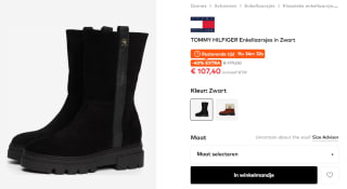 Tommy Hilfiger zwarte enkellaarsjes voor €107,40