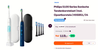 Philips Sonicare ProtectiveClean 5100 Incl. 4 Opzetborstels voor €119 bij ibood