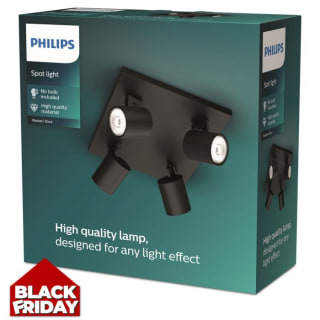 Philips Opbouwspot Runner 4-lichts – Zwart voor €39,95 bij Dagknaller