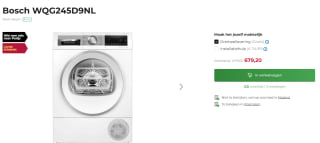 Bosch WQG245D9NL warmtepompdroger voor €679,20 bij Lunenburg