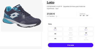Zapatillas de Mujer Lotto ESOSPHERE II ALR por 27€