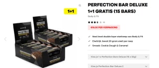 1+1 gratis op Perfection Bar Deluxe (doos a 15 stuks) bij Body&fit