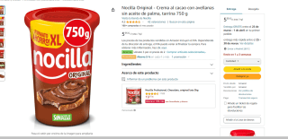 3x Nocilla Original Tarrina 750gr por 11.90€