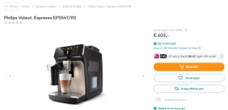 PHILIPS EP5547/90 Volledig automatische espressomachine voor €602 bij Art and Craft