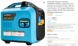 Generador Electrico Gasolina 12000WH/2300W por 299,99€