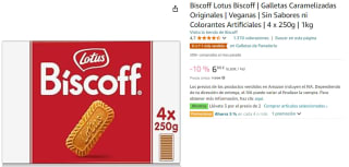 3 Packs de 4 x 250grs de Biscoff Lotus Biscoff | Galletas Caramelizadas Originales | Veganas | Sin Sabores ni Colorantes Artificiales por 12.85€