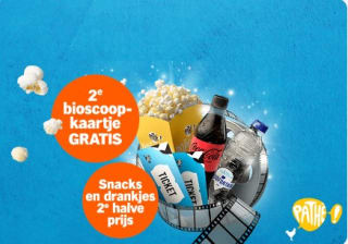 Spaar voor gratis 2e bioscoopkaartje bij Pathé / 2e Pathé Thuis voucher / 2e snack/drankje bij AH