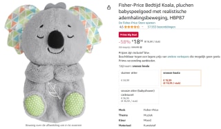 Fisher-Price Bedtijd-Koala rustgevende knuffel voor €18,99 bij Amazon