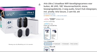 Arlo Ultra 2 Security System 2-Camera Kit Wit voor €399 bij Amazon
