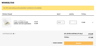 20% extra korting op de sale van Scapino