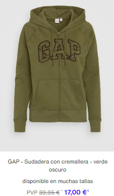 GAP - Sudaderas hasta 18€