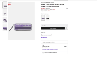 Estuche de la marca Calvin Klein por 9,56€