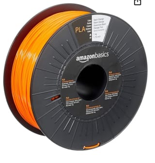 Amazon Basics - Filamento para impresora 3D, (PLA), 1.75 mm, 1 kg, naranja neón por 13,15€