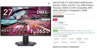 Monitor Gaming Dell G2724D 27" QHD (2560x1440) por 255.2€