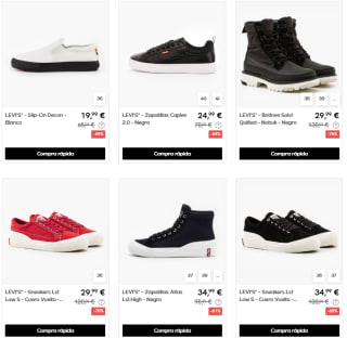 Calzado Levis desde tan solo 19,99€