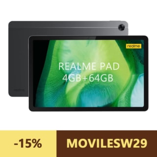 Realme Pad 4GB+64GB 10,4'' Big 7100mAh 8MP 2000 x1200 12h Tablet Bluetooth Wifi por 169,99€.