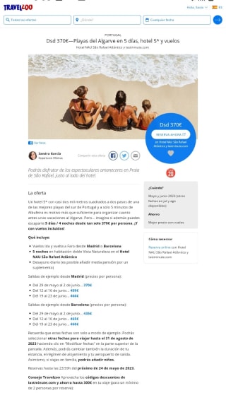 Playas del Algarve 5 días H 5* + Vuelos desde 370€ por persona.