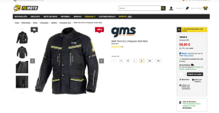 Chaqueta moto GMS Terra Eco Membrana impermeable GERMATEX por solo 69,95€