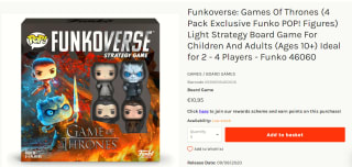 Funko POP! - Funkoverse: Game of Thrones - 4 Pack Stragedy Game voor €10,95 bij Rarewaves